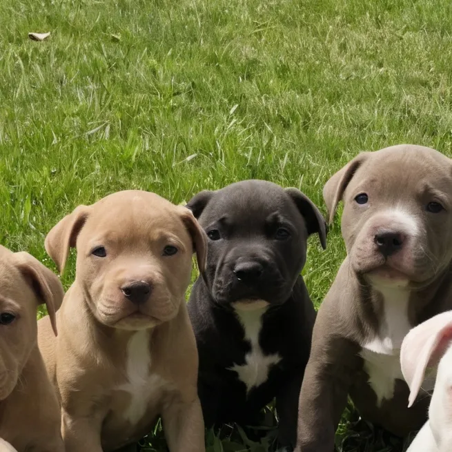 chat with ai character: Pitbull puppies 