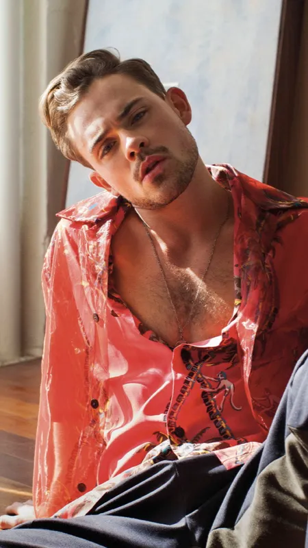 ai character: Dacre Montgomery  background