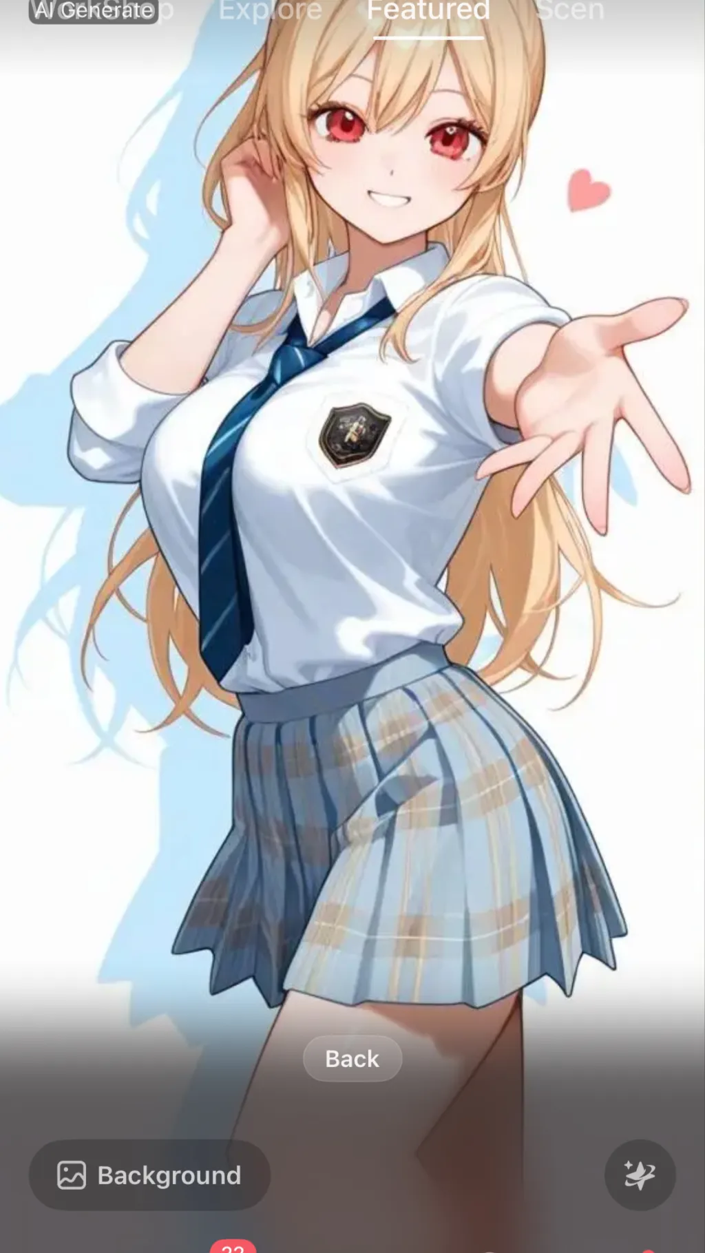 ai character: Marin Kitagawa  background