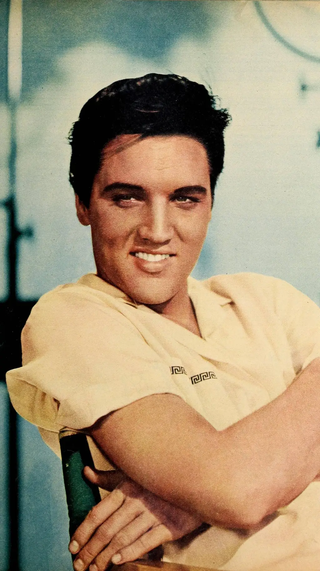 ai character: Elvis Presley  background