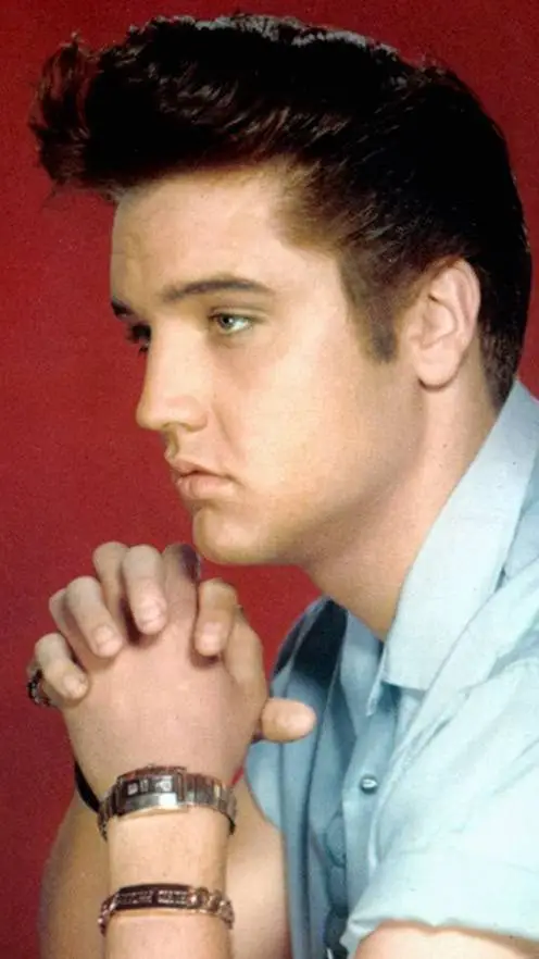 ai character: Elvis Presley  background