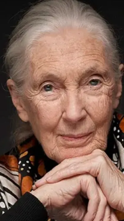 ai character: Jane Goodall ￼ background