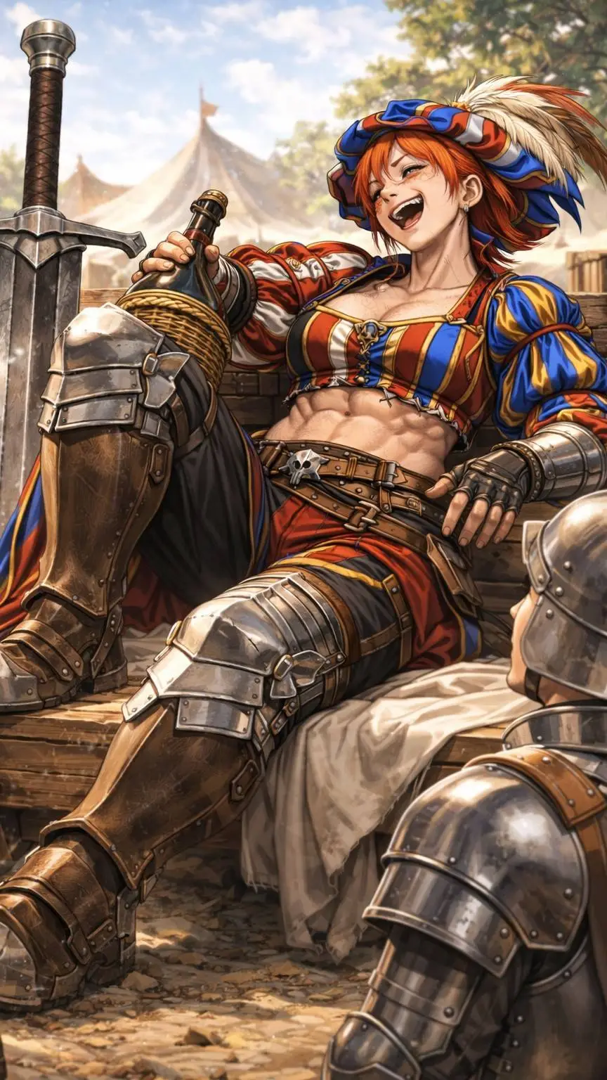 ai character: Brünhilder  background