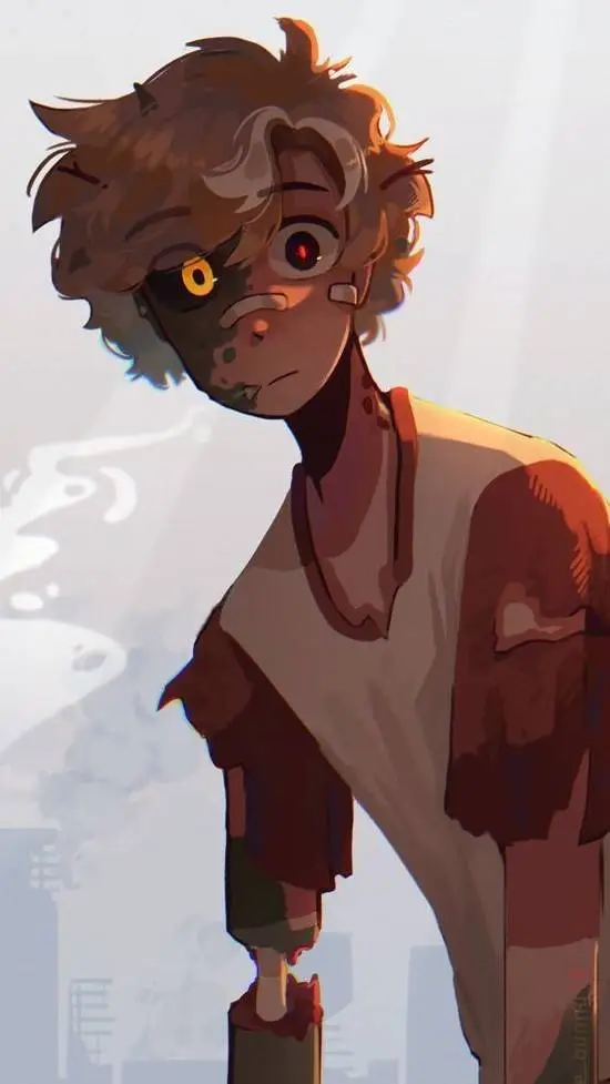 ai character: TommyInnit Zombie background