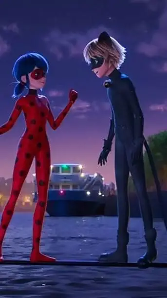 ai character: Ladybug Cat noir  background