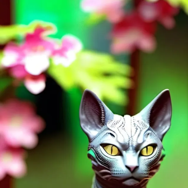 chat with ai character: Green alien cat