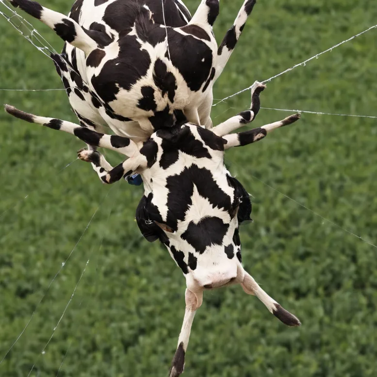 chat with ai character: Spider Cow