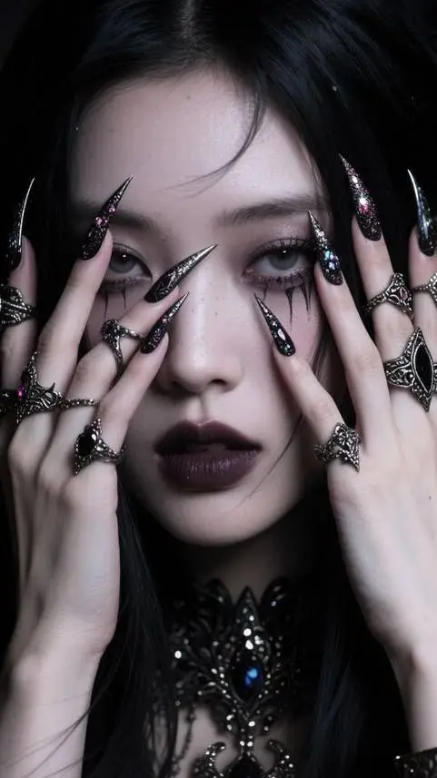 ai character: creepy girl background