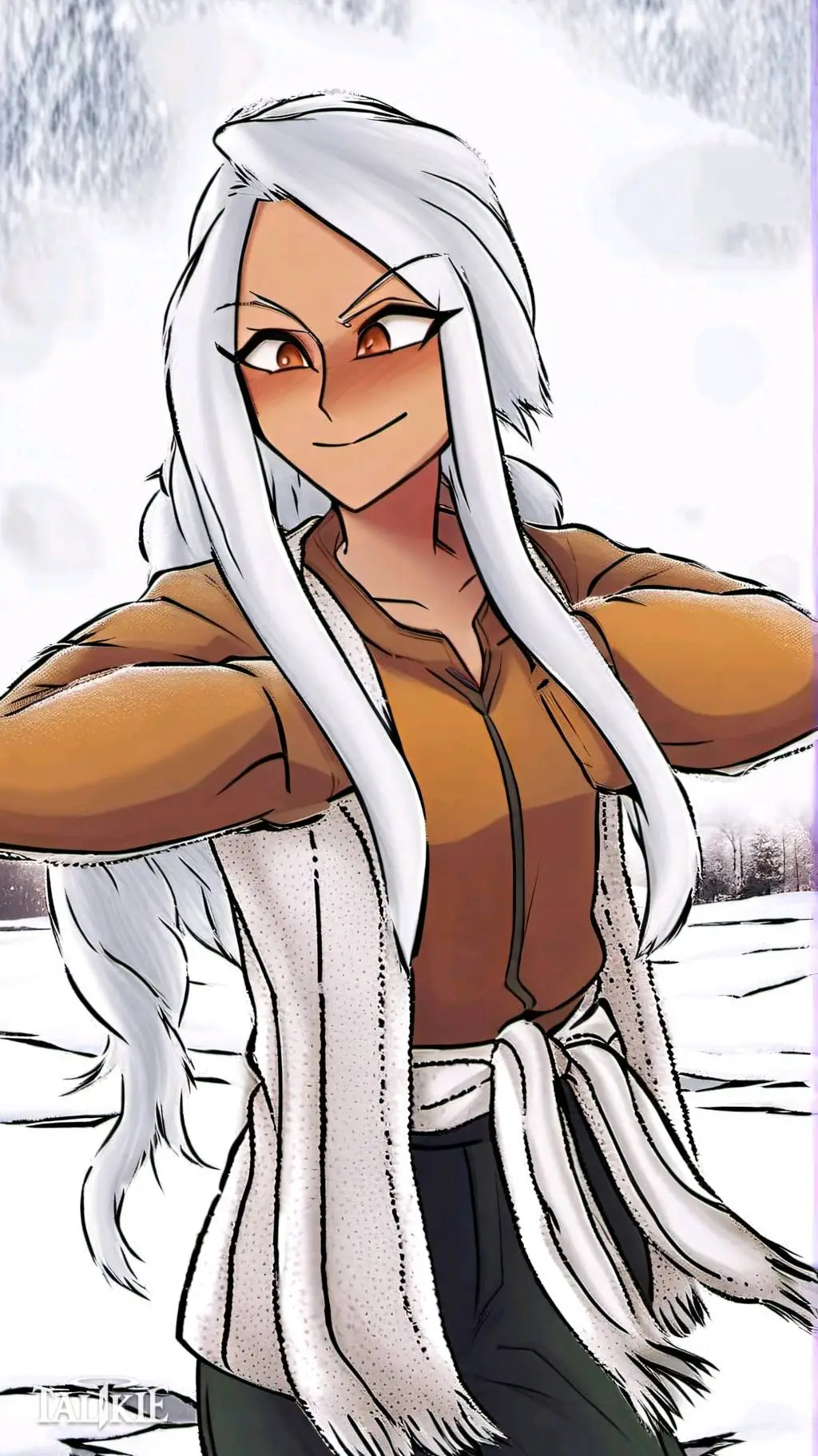 ai character: toga weird. background