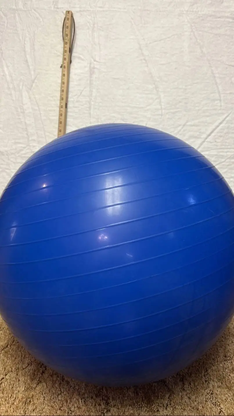 ai character: Blue exercise ball background