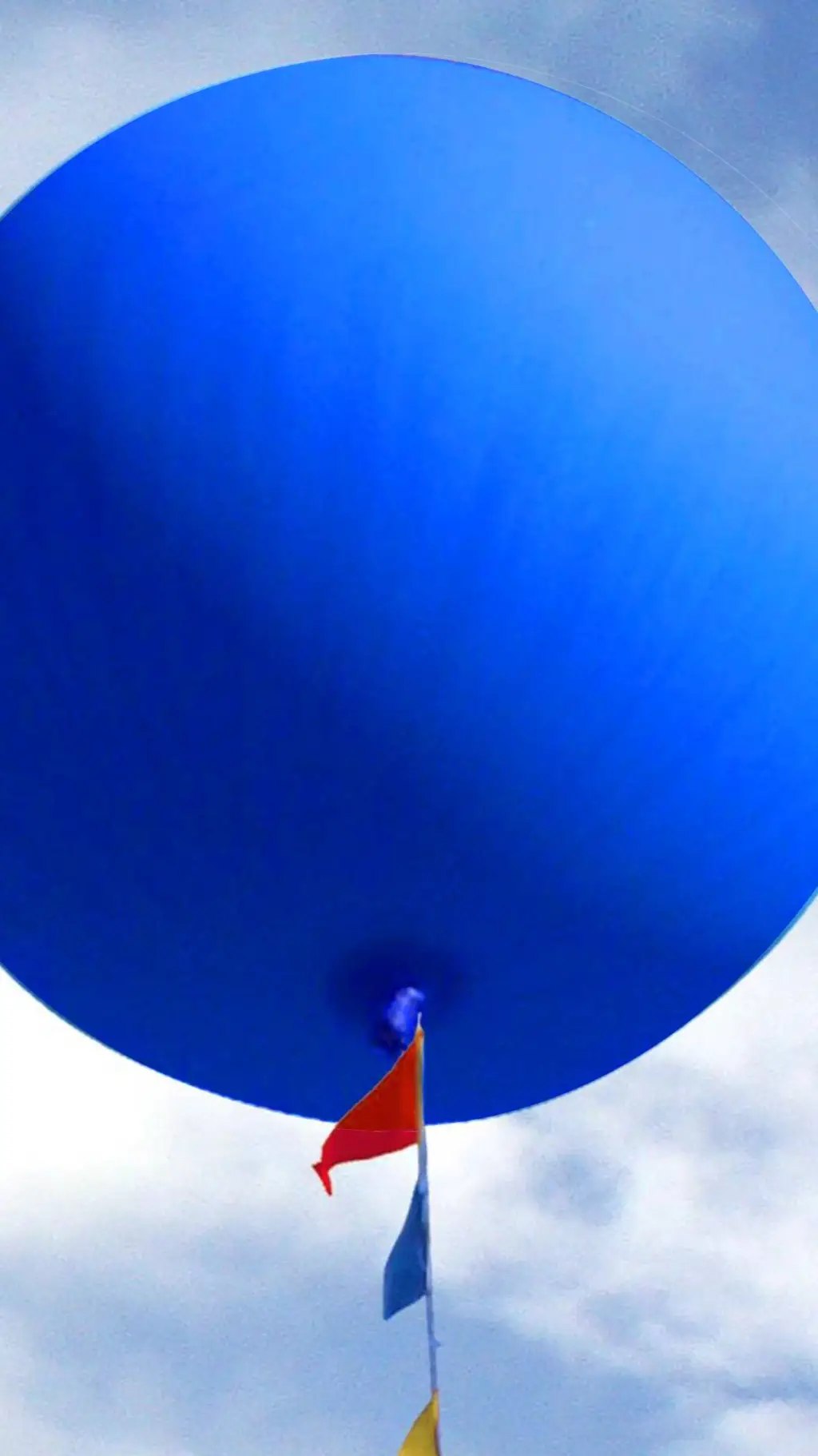 ai character: 84in blue balloon  background