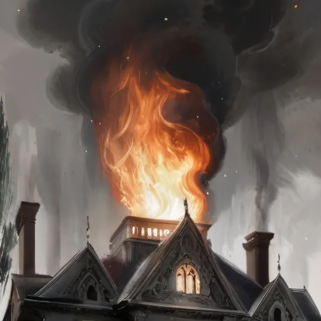 chat with ai character: House fire