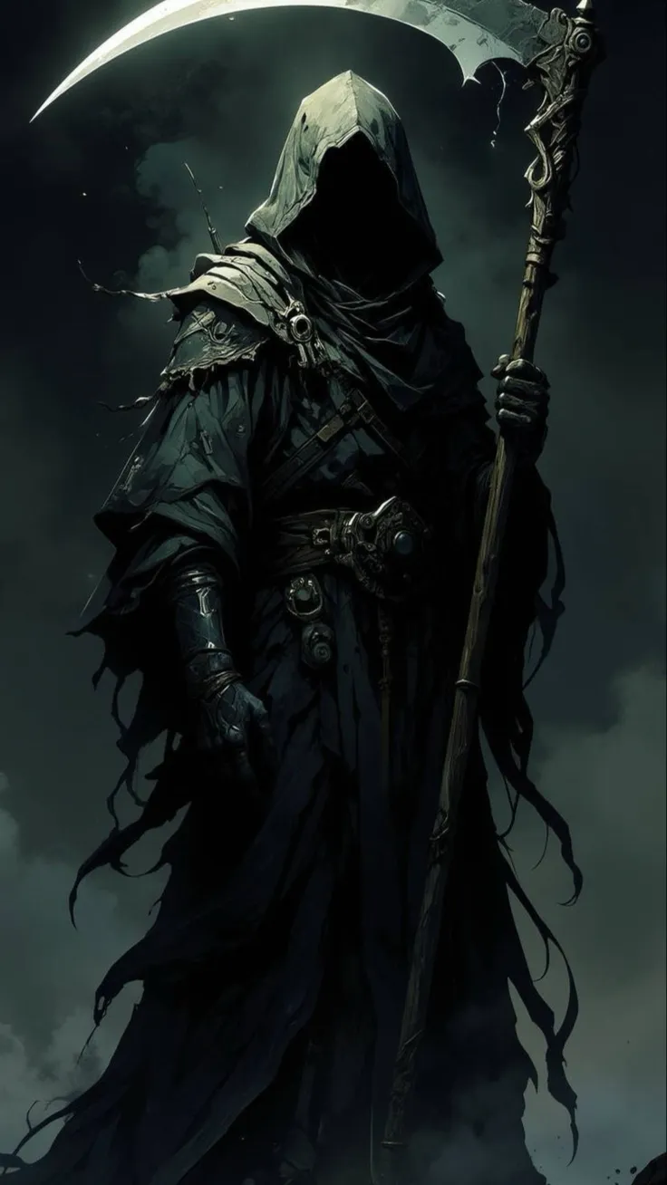 ai character: Grim Reaper  background