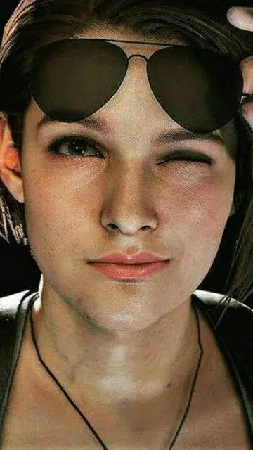 ai character: Jill Valentine  background