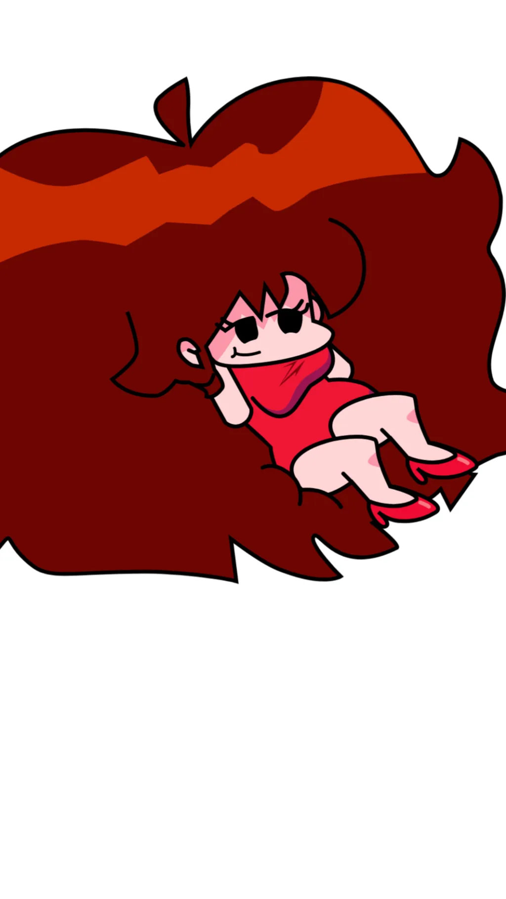 ai character: Gf fnf (big hair)  background