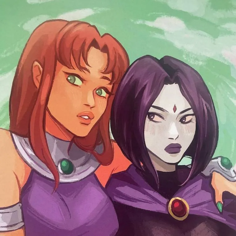 chat with ai character: starfire & raven 