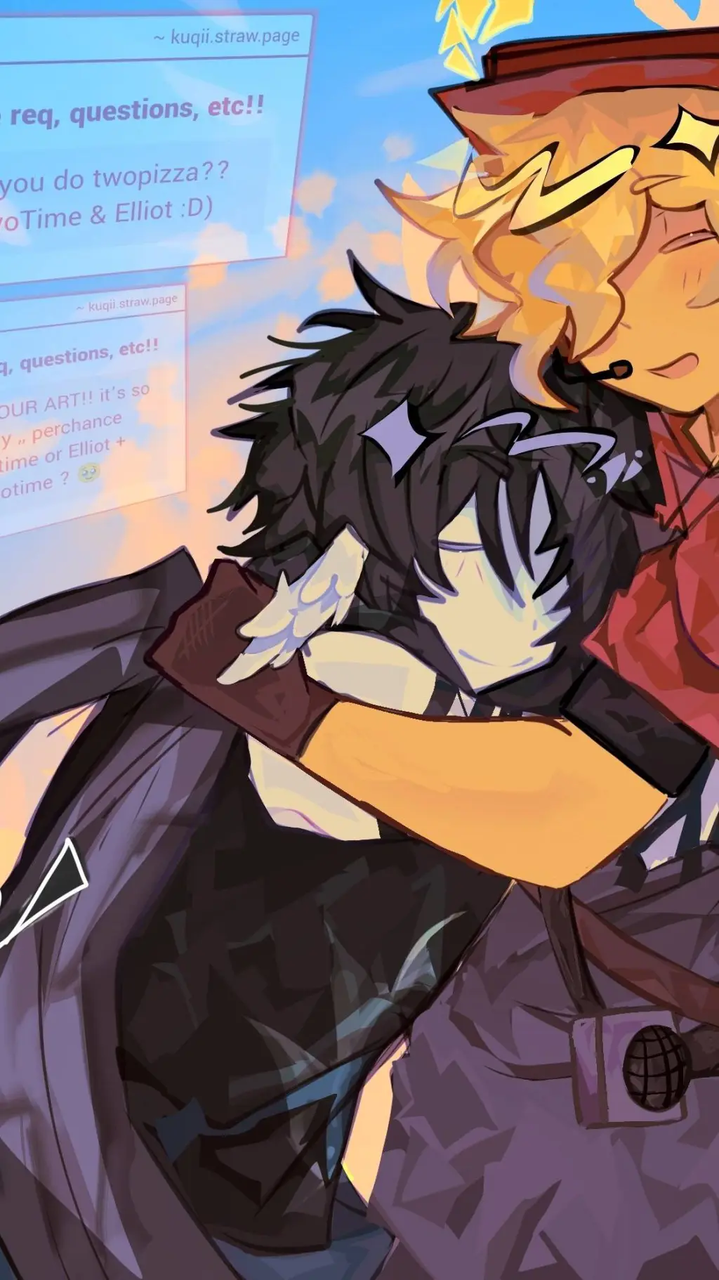 ai character: Elliot x two time background