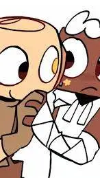 ai character: fossilcake again! background