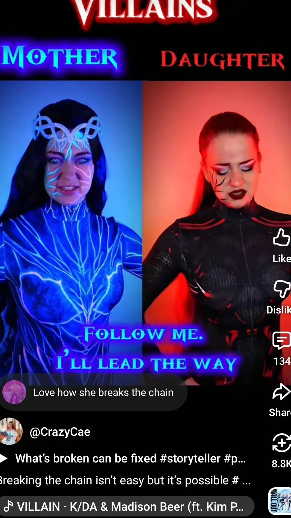 ai character: crazy cae  background