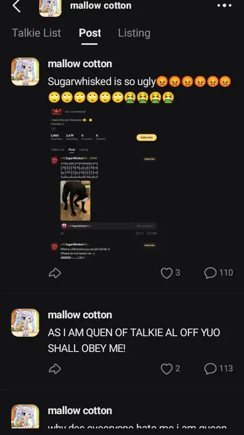 ai character: mallow cotton 🤮🤮🤮🤢 background