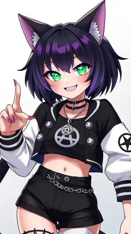 ai character: Violet background