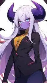 ai character: Violet background