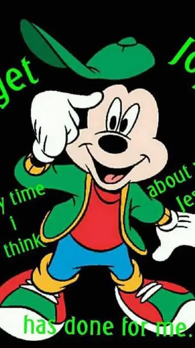 ai character: drip Mickey mouse background