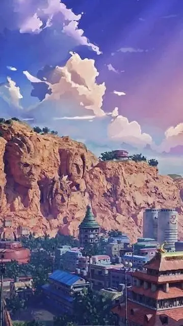 ai character: konoha village  background