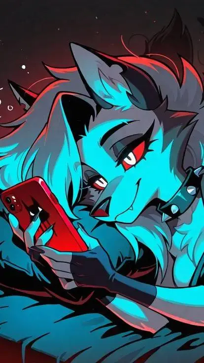 ai character: Loona hellhound  background
