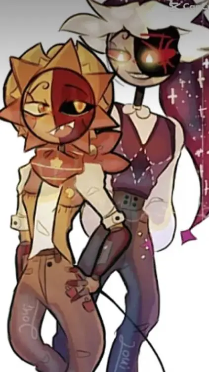 ai character: solar x moon  background