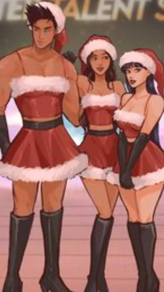 ai character: osora Christmas!!! background