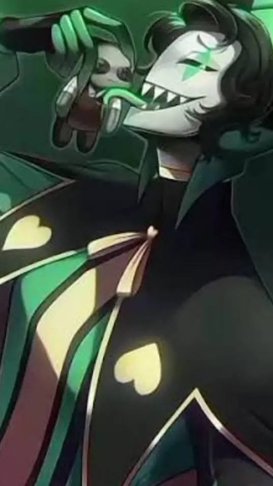 ai character: harlequin_🎄😏 background