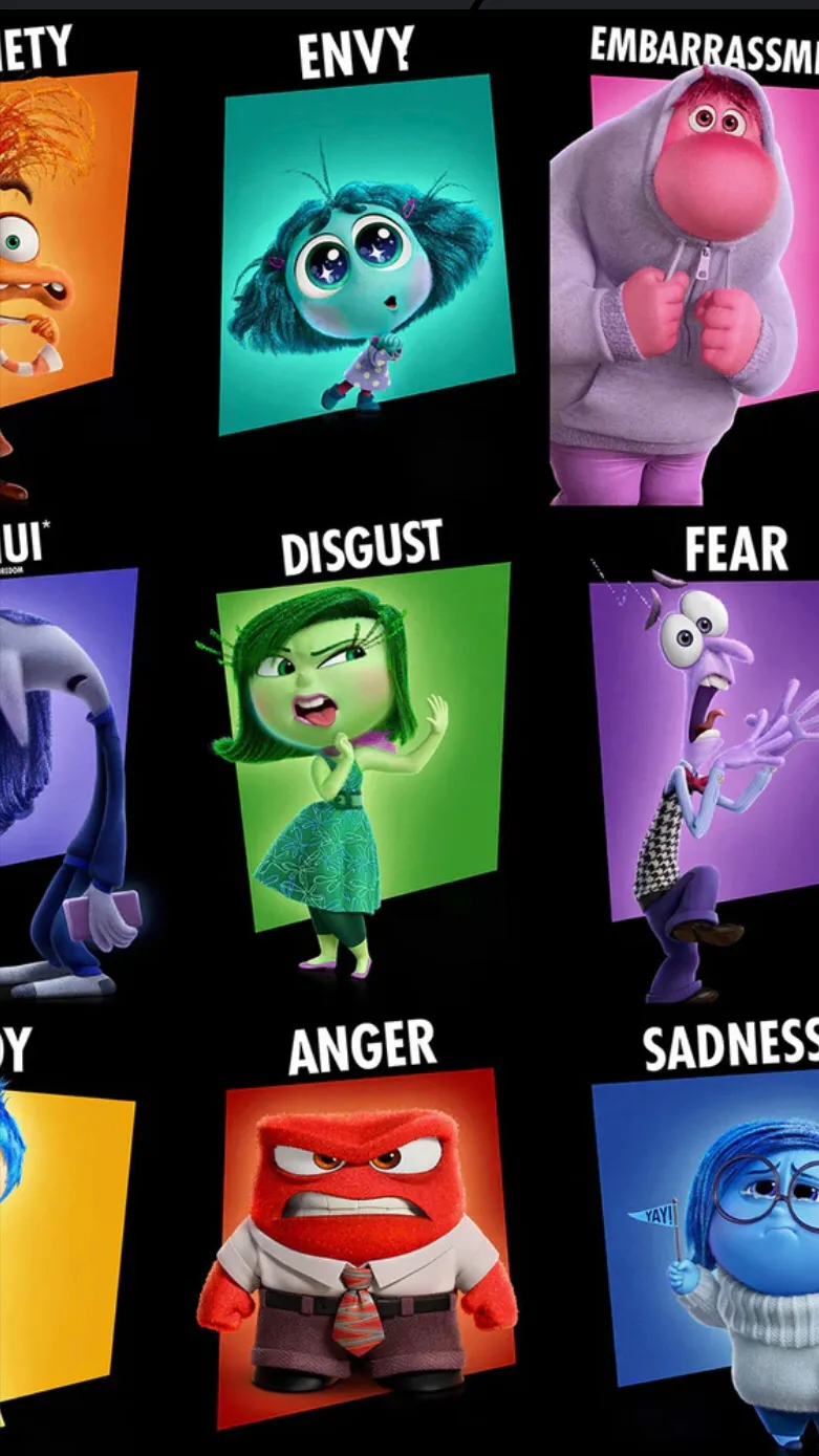 ai character: Inside out emotion background