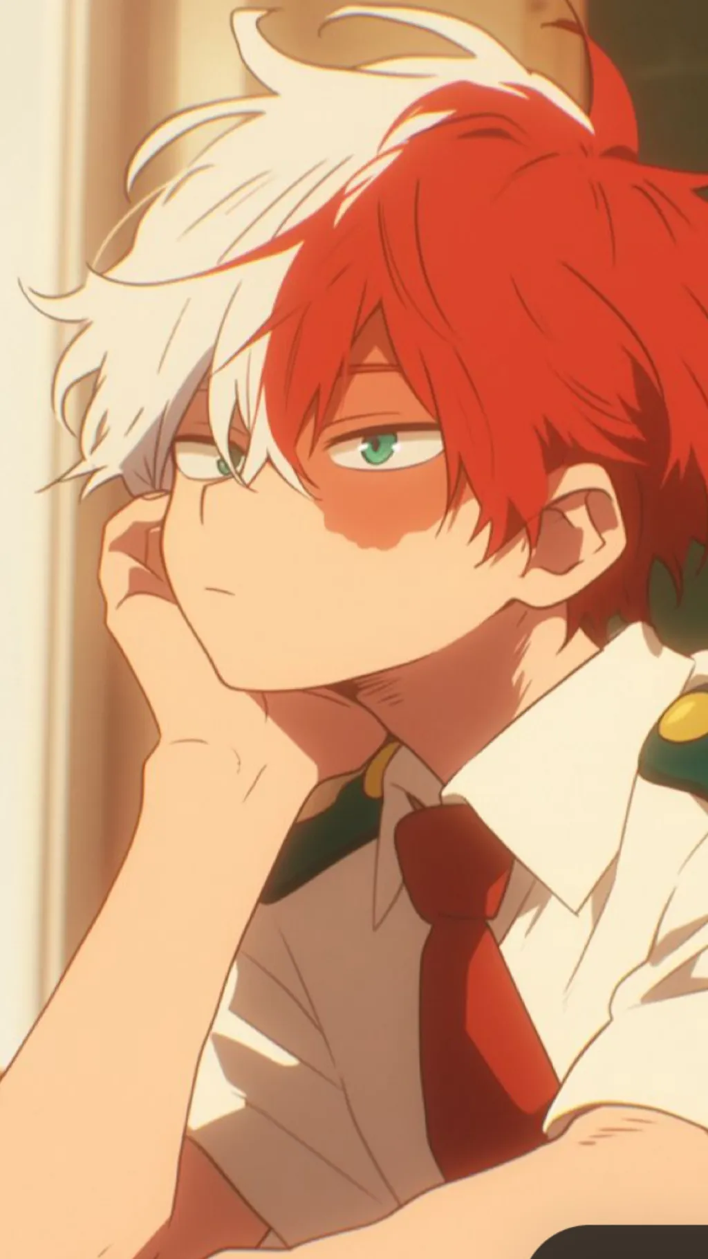 ai character: Shoto Todoroki background