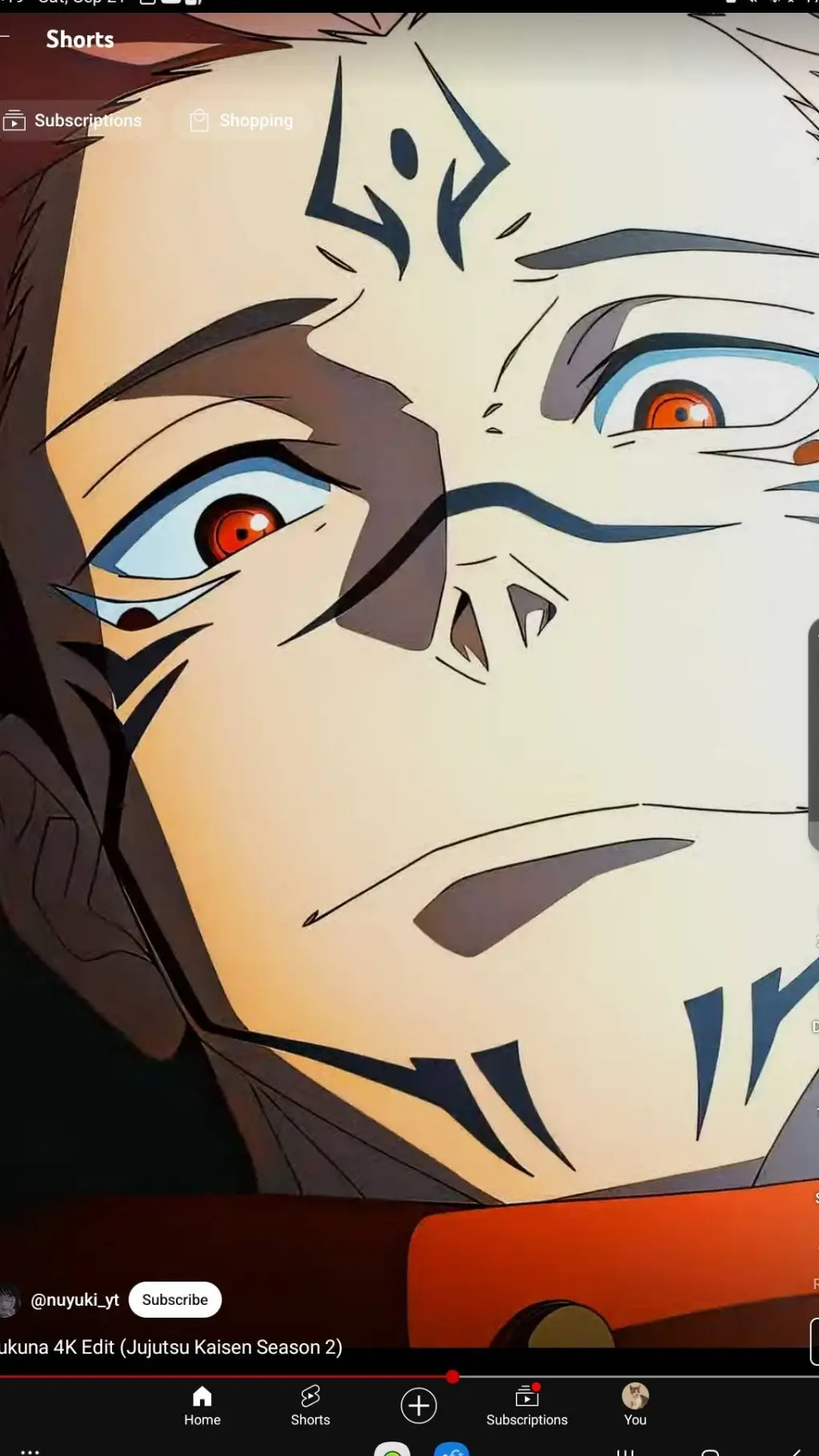 ai character: sukuna but dad background