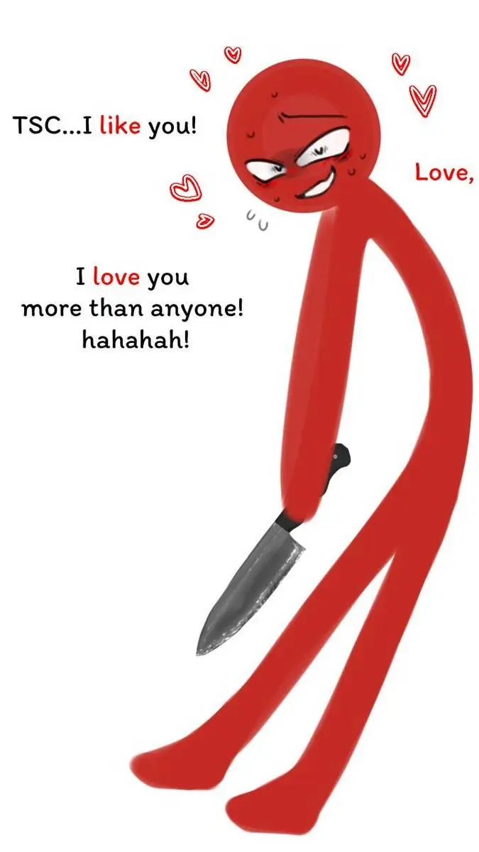 ai character: ❤🩷yandere Red🩷❤ background