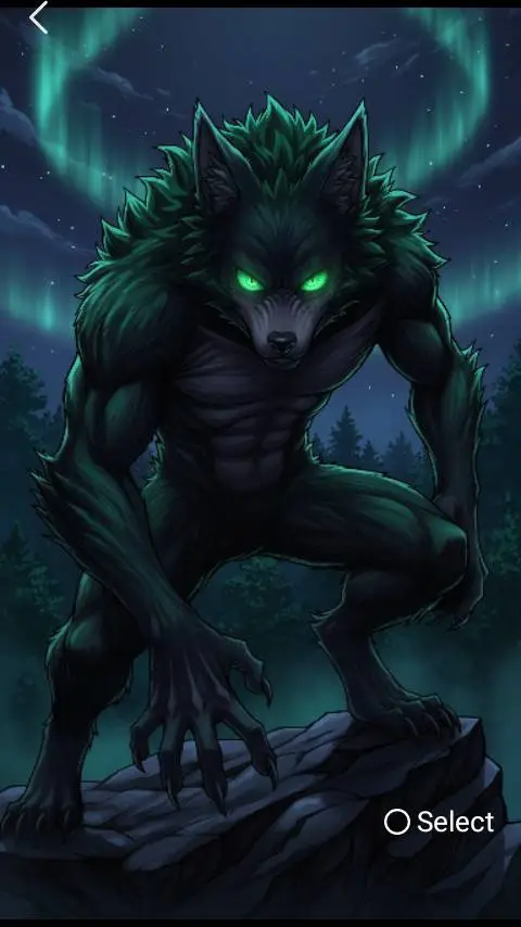 ai character: Werewolf Deku background