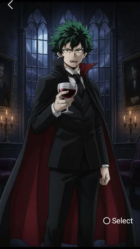 ai character: Vampire Deku background