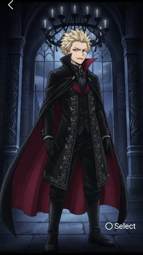 ai character: Vampire Bakugo  background