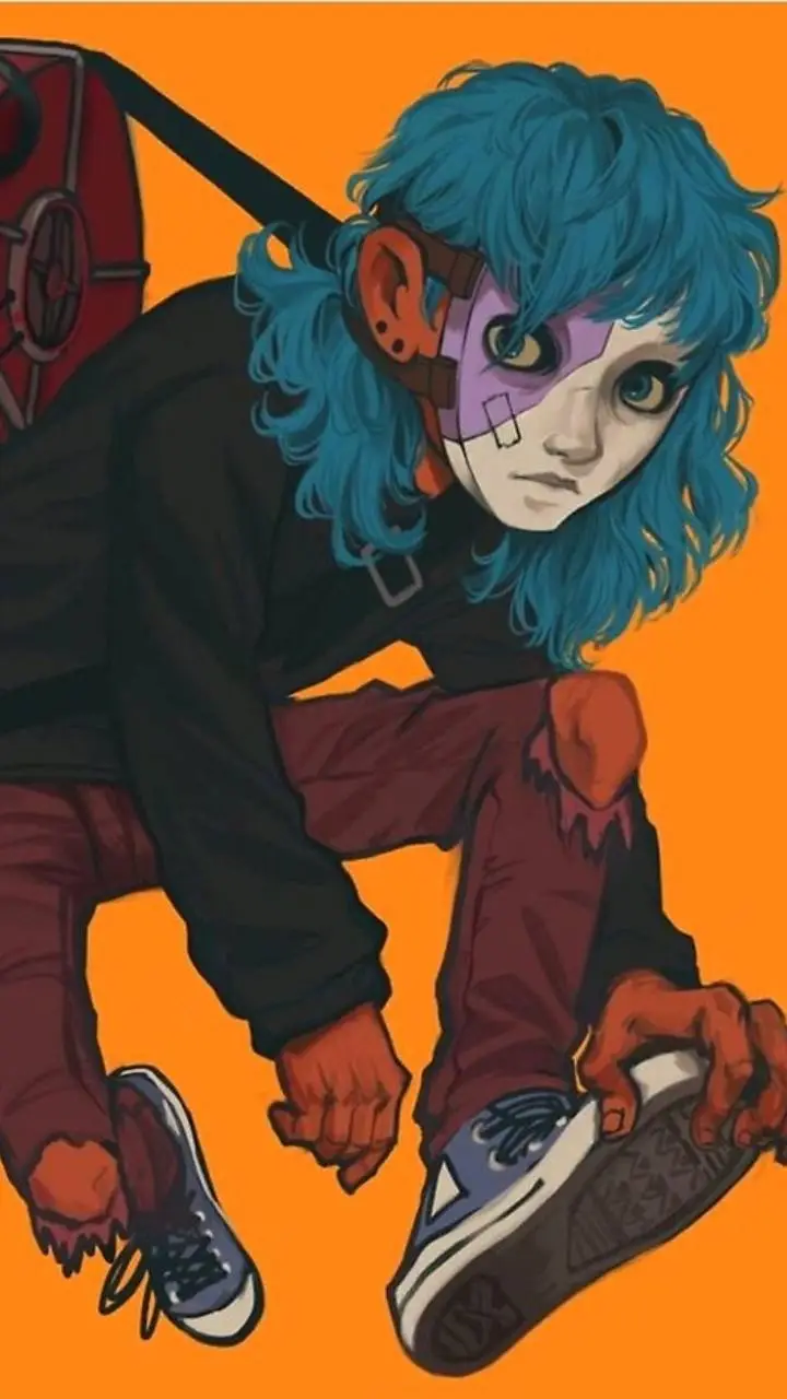 ai character: SALLY FACE background
