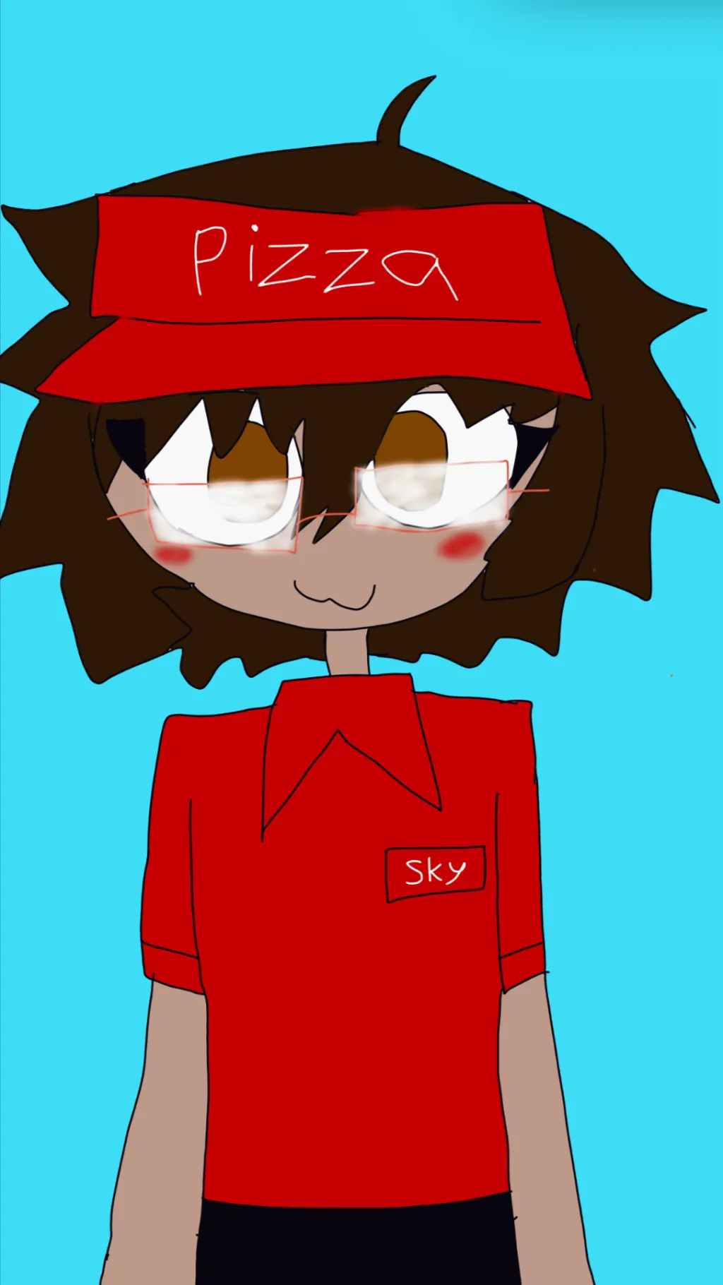 ai character: Cyn pizza delivery background