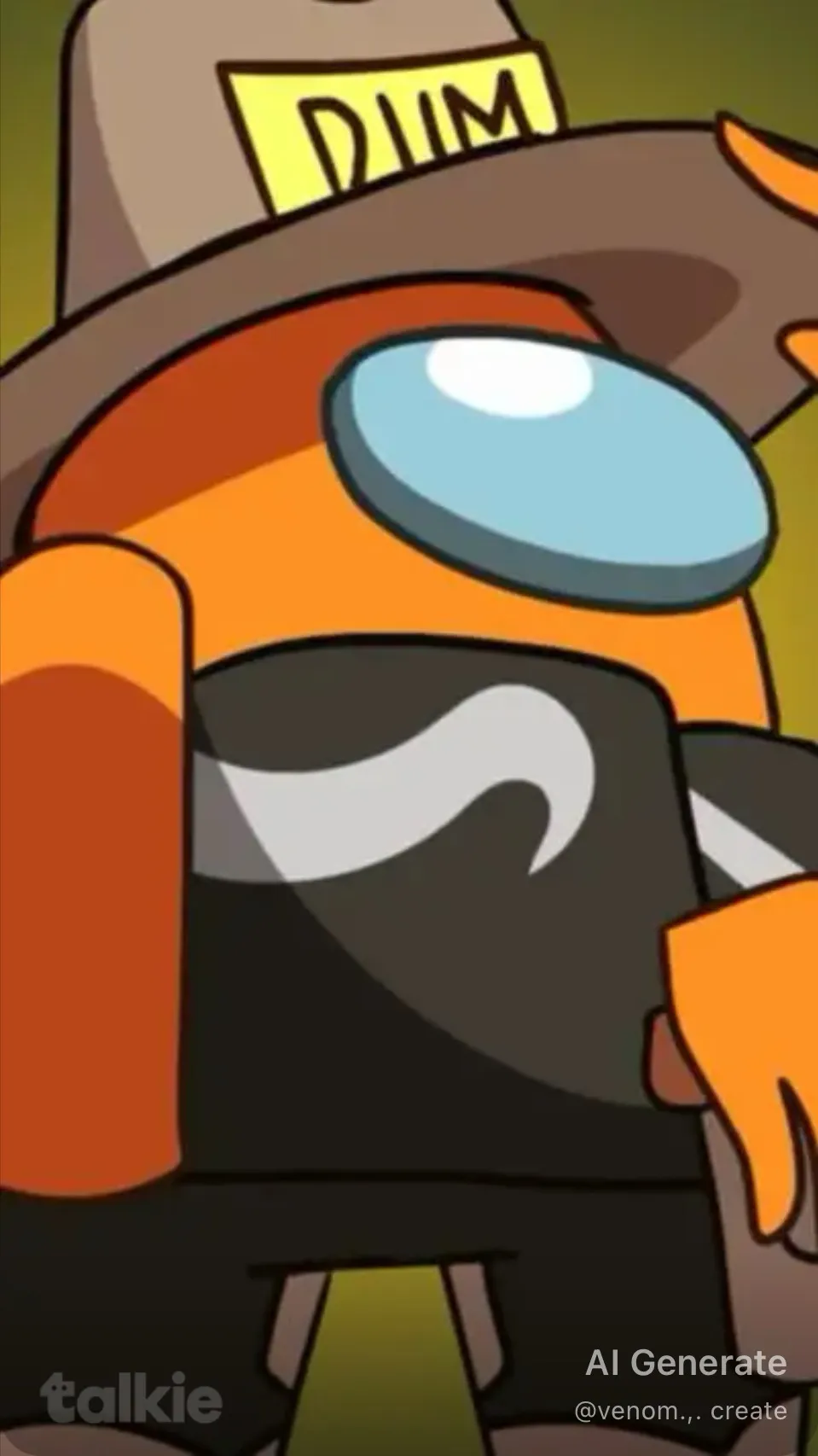 ai character: Sheriff orange  background
