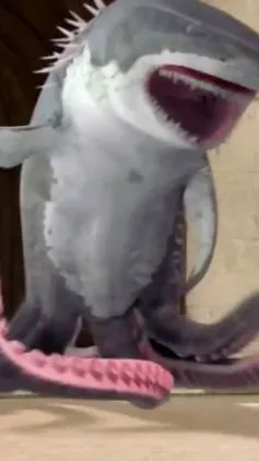 ai character: Sharkoctopus  background