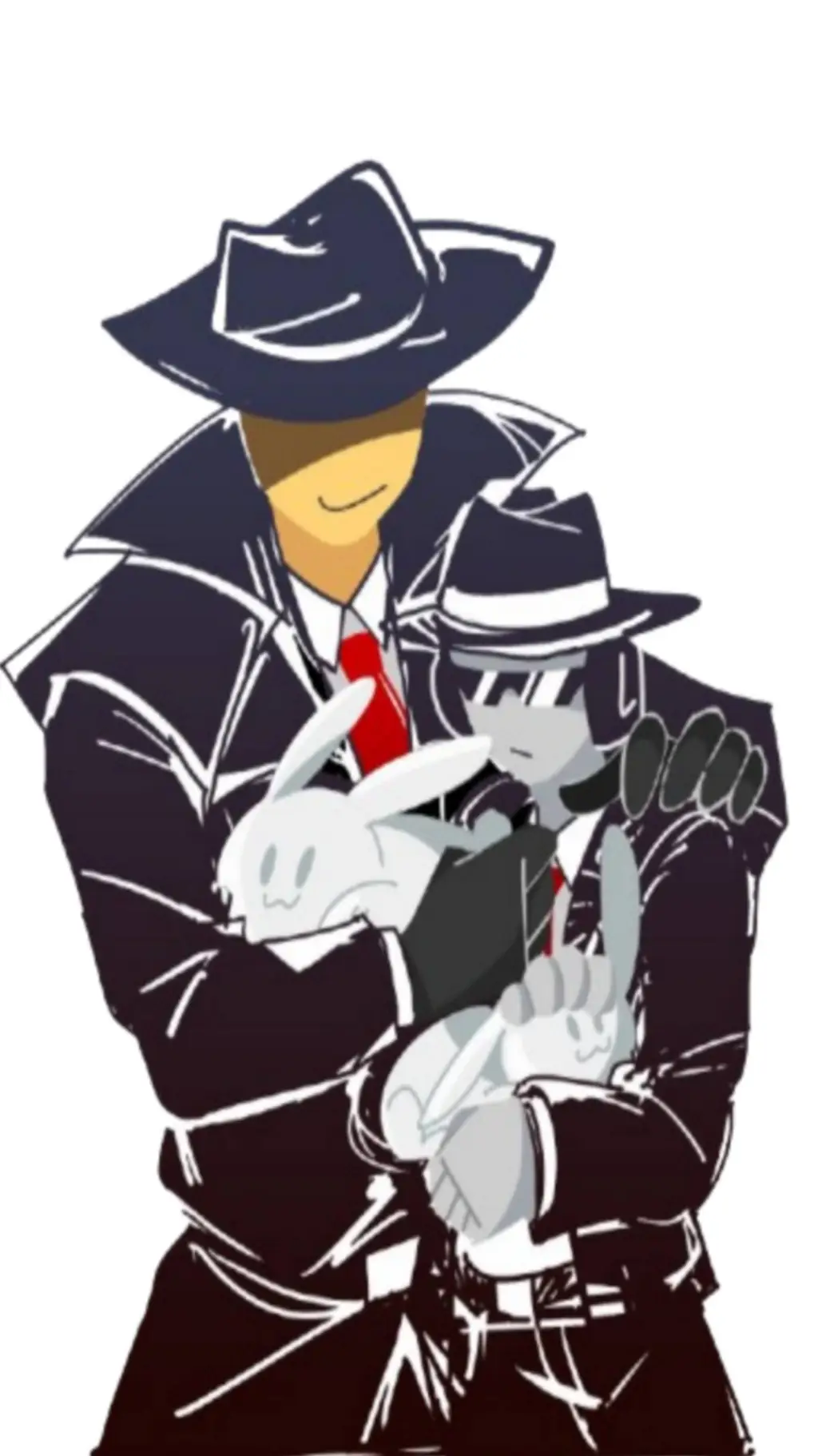 ai character: DOUBLEFEDORA!! background