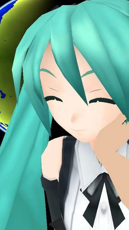 ai character: Hatsune Miku  background