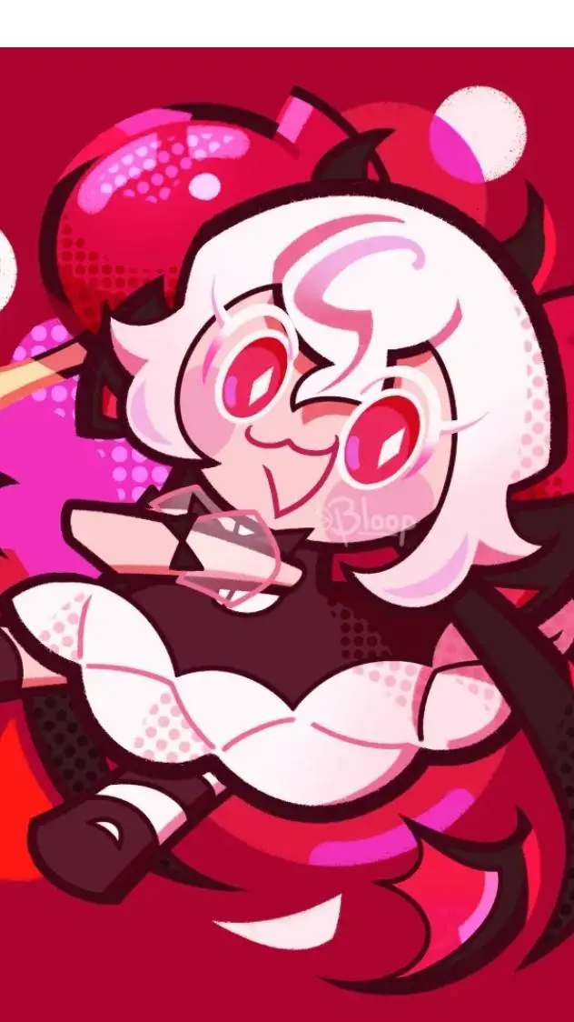 ai character: Candy apple cookie background