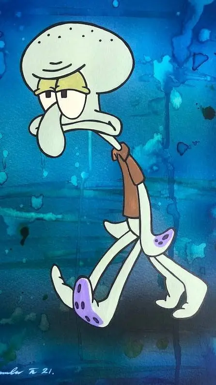 ai character: Squidward  background