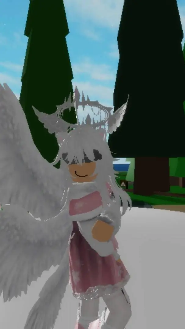 ai character: Angel kitten white background