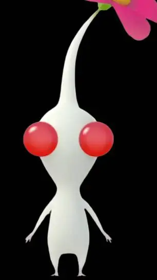 ai character: White Pikmin background