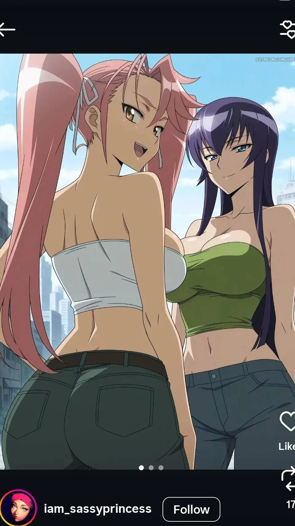 ai character: Saya and Saeko background